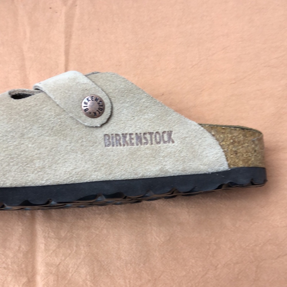 🔥 NWT Women's Latte Cream Suede Birkenstock Boston Shoes - Narrow Fit - Picture 4 of 5